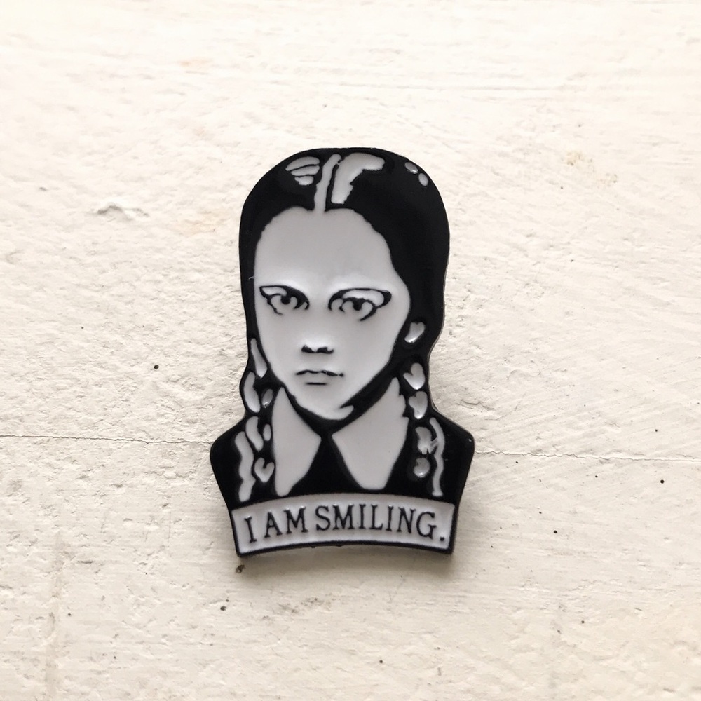 😒 Wednesday Addams Smiling Pin